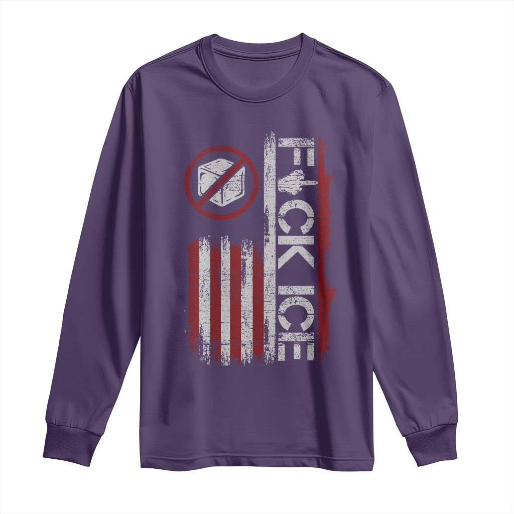 Fck Ice Long Sleeve Shirt Retro US Flag Subtle FDT Protest