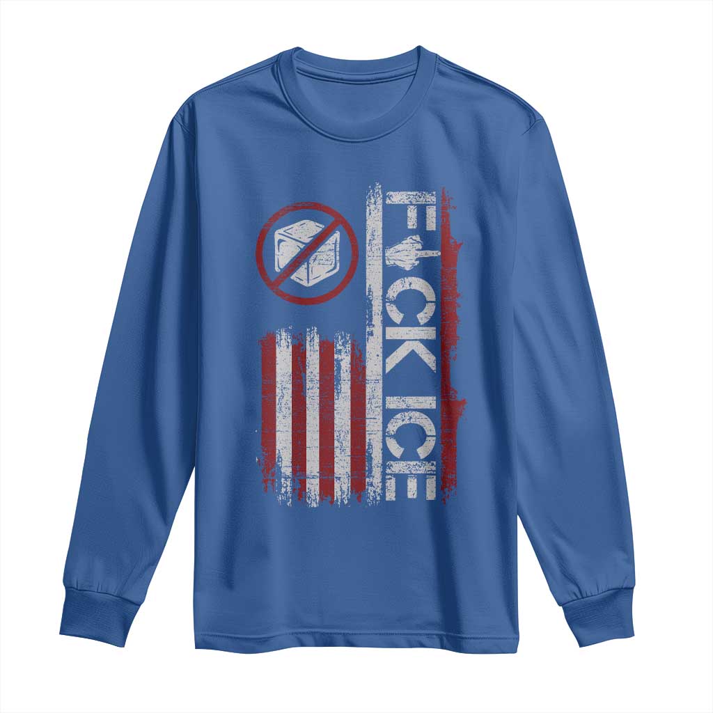 Fck Ice Long Sleeve Shirt Retro US Flag Subtle FDT Protest