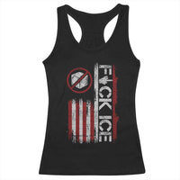 Fck Ice Racerback Tank Top Retro US Flag Subtle FDT Protest