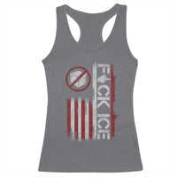 Fck Ice Racerback Tank Top Retro US Flag Subtle FDT Protest