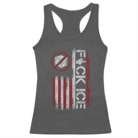 Fck Ice Racerback Tank Top Retro US Flag Subtle FDT Protest