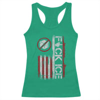 Fck Ice Racerback Tank Top Retro US Flag Subtle FDT Protest