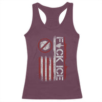 Fck Ice Racerback Tank Top Retro US Flag Subtle FDT Protest