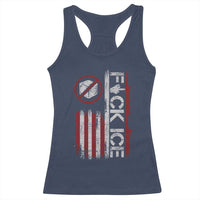 Fck Ice Racerback Tank Top Retro US Flag Subtle FDT Protest
