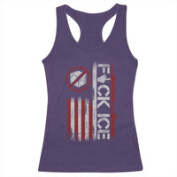 Fck Ice Racerback Tank Top Retro US Flag Subtle FDT Protest