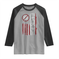 Fck Ice Raglan Shirt Retro US Flag Subtle FDT Protest