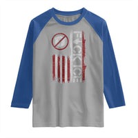 Fck Ice Raglan Shirt Retro US Flag Subtle FDT Protest