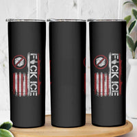 Fck Ice Skinny Tumbler Retro US Flag Subtle FDT Protest