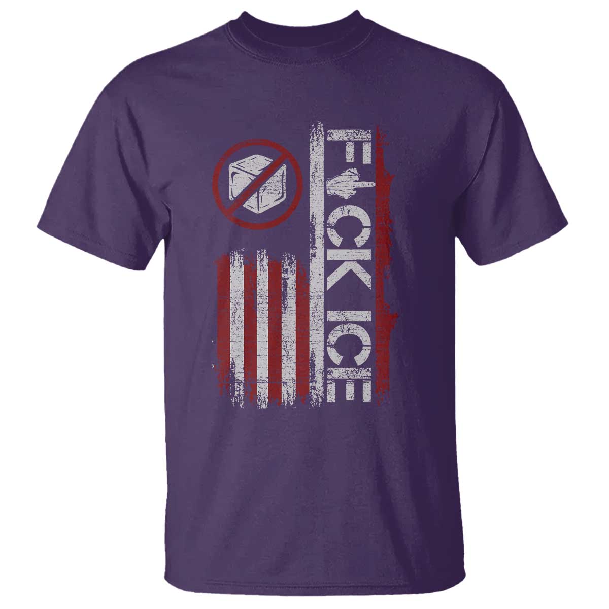 Fck Ice T Shirt Retro US Flag Subtle FDT Protest
