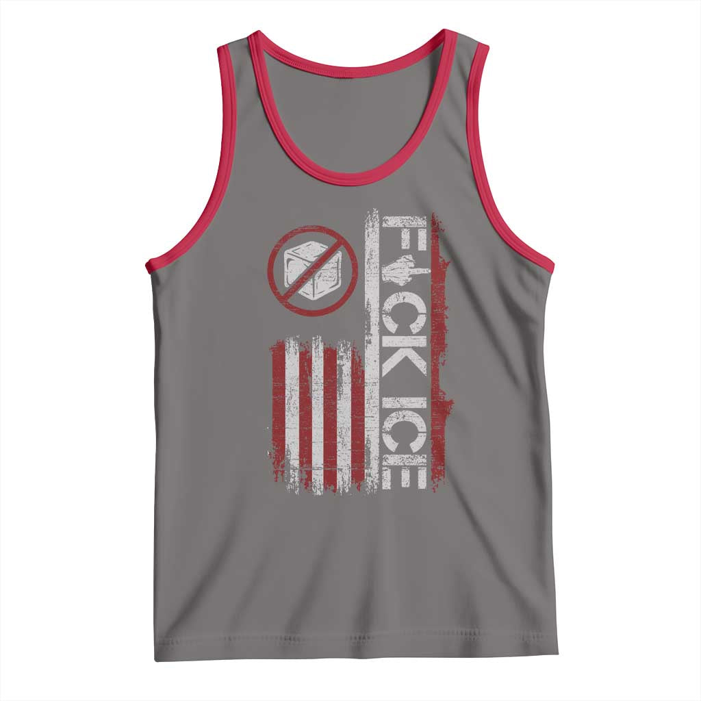 Fck Ice Tank Top Retro US Flag Subtle FDT Protest