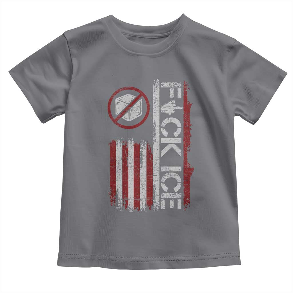 Fck Ice Toddler T Shirt Retro US Flag Subtle FDT Protest