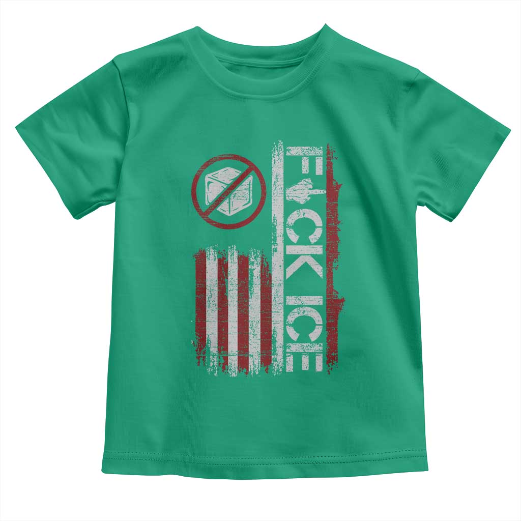 Fck Ice Toddler T Shirt Retro US Flag Subtle FDT Protest
