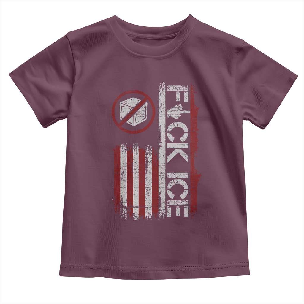 Fck Ice Toddler T Shirt Retro US Flag Subtle FDT Protest