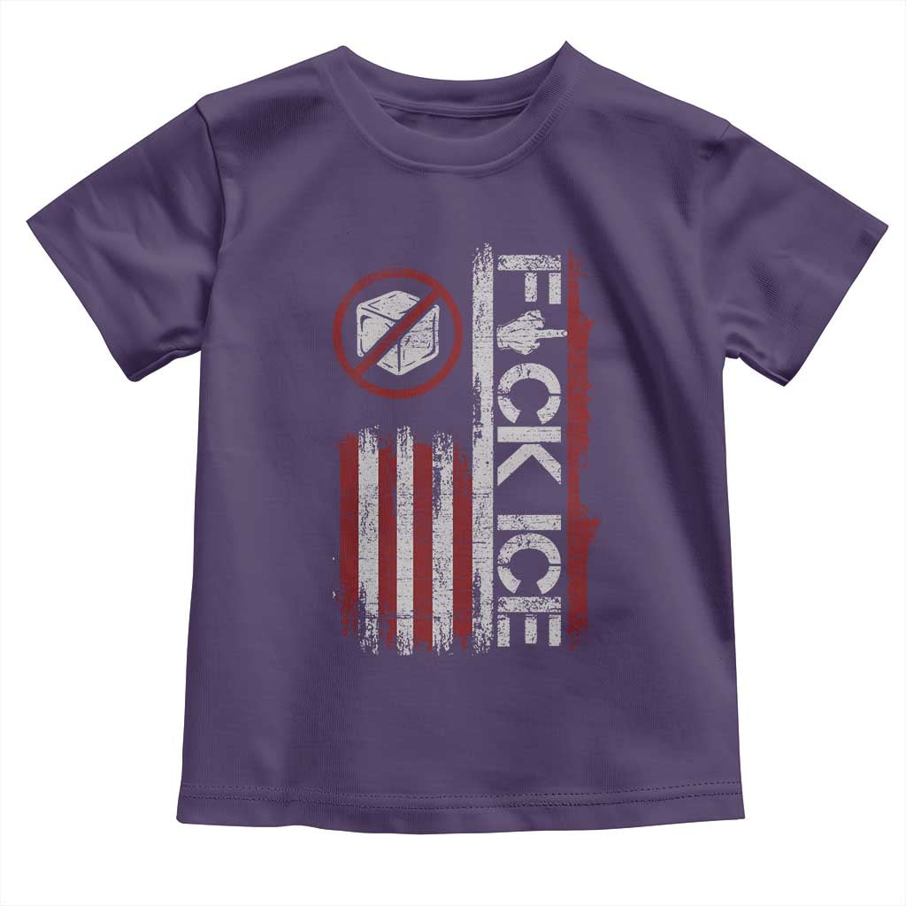 Fck Ice Toddler T Shirt Retro US Flag Subtle FDT Protest
