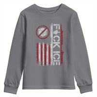 Fck Ice Youth Sweatshirt Retro US Flag Subtle FDT Protest