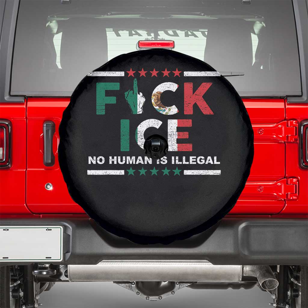 Fck Ice Spare Tire Cover Mexico Flag Mexican Immigrant Anti Immigration Enforcement