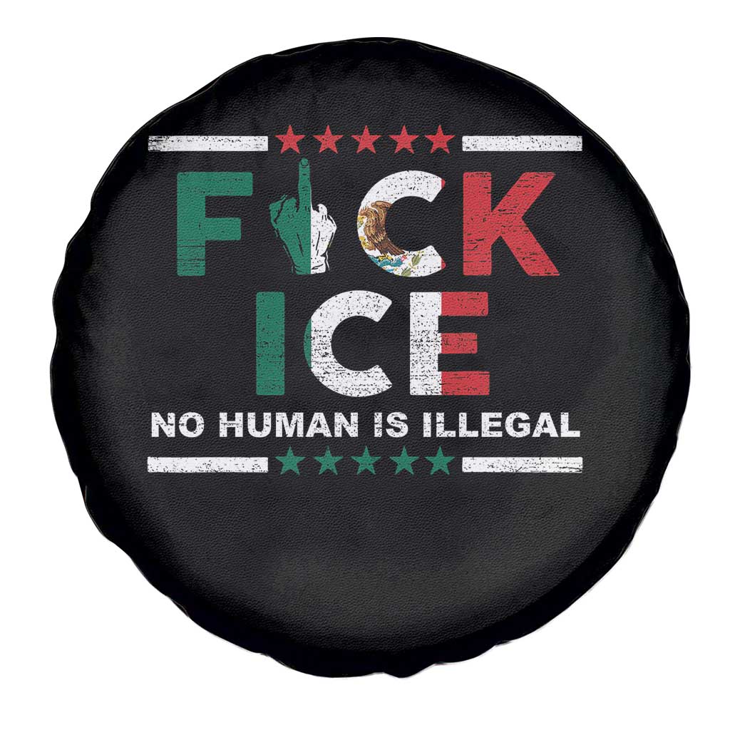Fck Ice Spare Tire Cover Mexico Flag Mexican Immigrant Anti Immigration Enforcement
