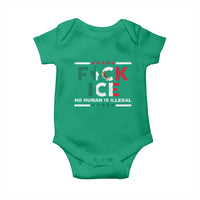 Fck Ice Baby Onesie Mexico Flag Mexican Immigrant Anti Immigration Enforcement
