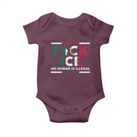 Fck Ice Baby Onesie Mexico Flag Mexican Immigrant Anti Immigration Enforcement