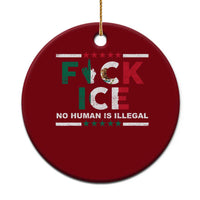 Fck Ice Ceramic Ornament Mexico Flag Mexican Immigrant Anti Immigration Enforcement
