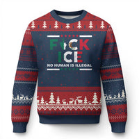 Fck Ice Ugly Christmas Sweater Mexico Flag Mexican Immigrant Anti Immigration Enforcement