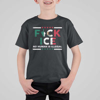 Fck Ice T Shirt For Kid Mexico Flag Mexican Immigrant Anti Immigration Enforcement