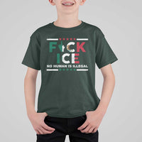 Fck Ice T Shirt For Kid Mexico Flag Mexican Immigrant Anti Immigration Enforcement