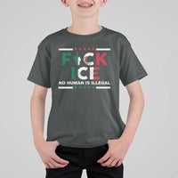 Fck Ice T Shirt For Kid Mexico Flag Mexican Immigrant Anti Immigration Enforcement