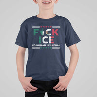 Fck Ice T Shirt For Kid Mexico Flag Mexican Immigrant Anti Immigration Enforcement