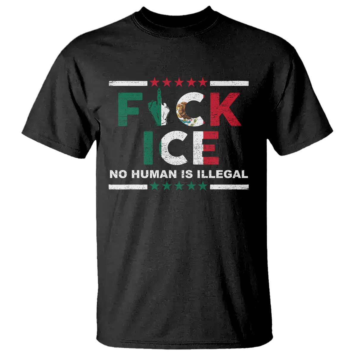 Fck Ice T Shirt Mexico Flag Mexican Immigrant Anti Immigration Enforcement