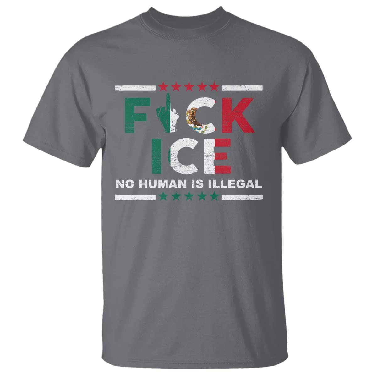 Fck Ice T Shirt Mexico Flag Mexican Immigrant Anti Immigration Enforcement
