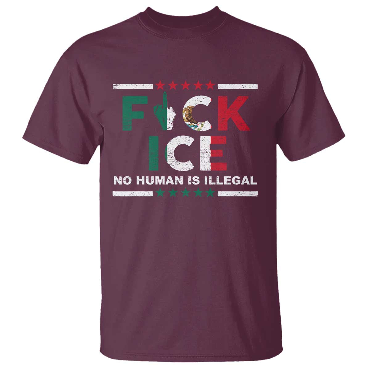 Fck Ice T Shirt Mexico Flag Mexican Immigrant Anti Immigration Enforcement