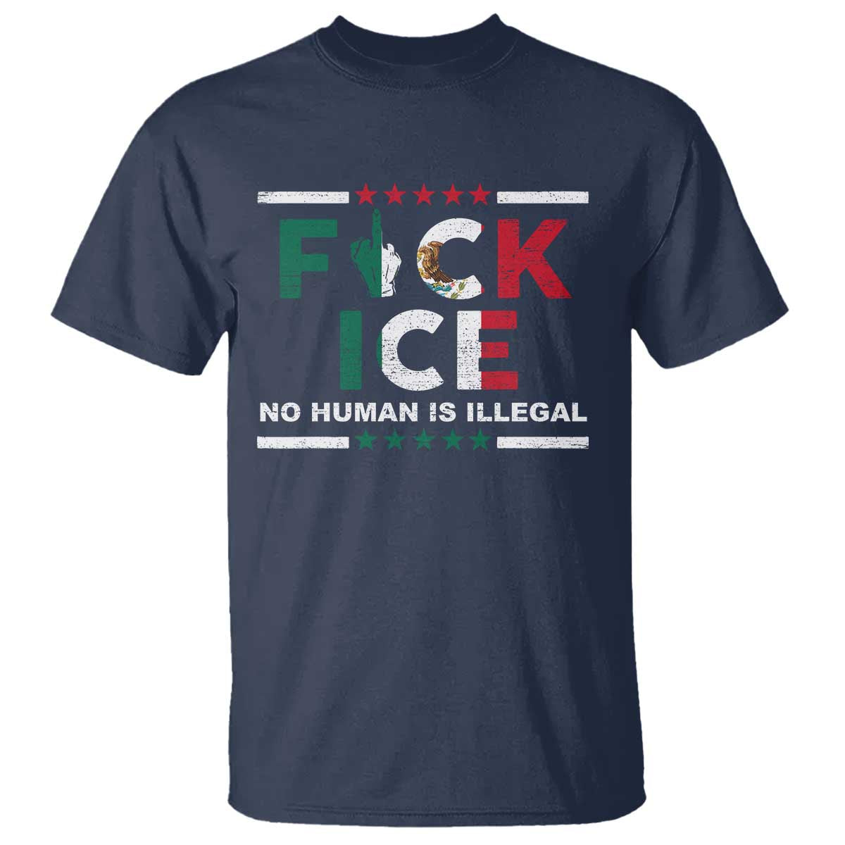 Fck Ice T Shirt Mexico Flag Mexican Immigrant Anti Immigration Enforcement