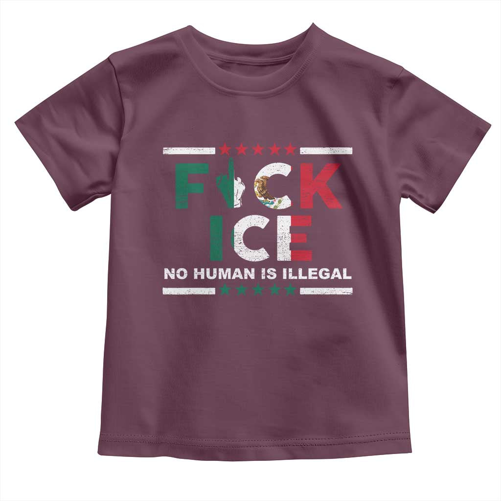 Fck Ice Toddler T Shirt Mexico Flag Mexican Immigrant Anti Immigration Enforcement