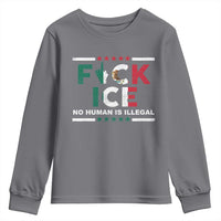 Fck Ice Youth Sweatshirt Mexico Flag Mexican Immigrant Anti Immigration Enforcement