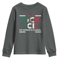 Fck Ice Youth Sweatshirt Mexico Flag Mexican Immigrant Anti Immigration Enforcement