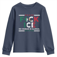 Fck Ice Youth Sweatshirt Mexico Flag Mexican Immigrant Anti Immigration Enforcement