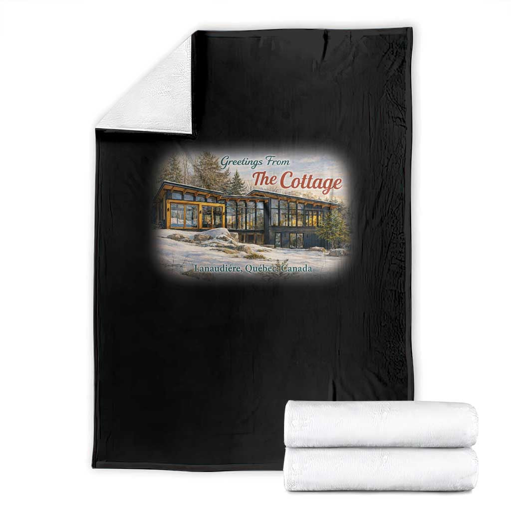 Coming To The Cottage Throw Blanket Retro LGBT Romance Hockey Fan