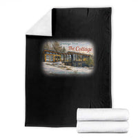 Coming To The Cottage Throw Blanket Retro LGBT Romance Hockey Fan