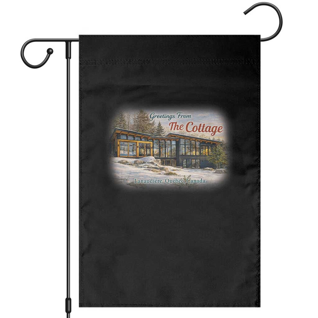 Coming To The Cottage Garden Flag Retro LGBT Romance Hockey Fan