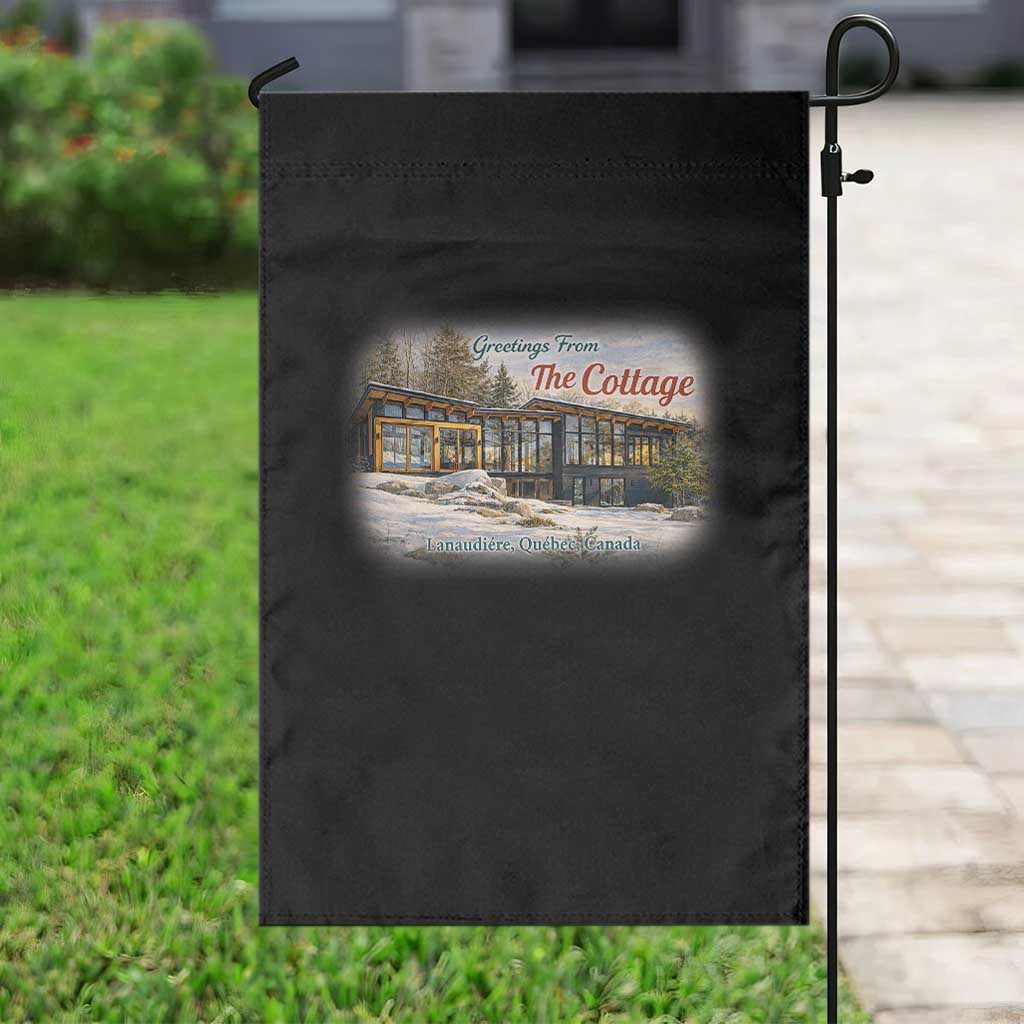 Coming To The Cottage Garden Flag Retro LGBT Romance Hockey Fan
