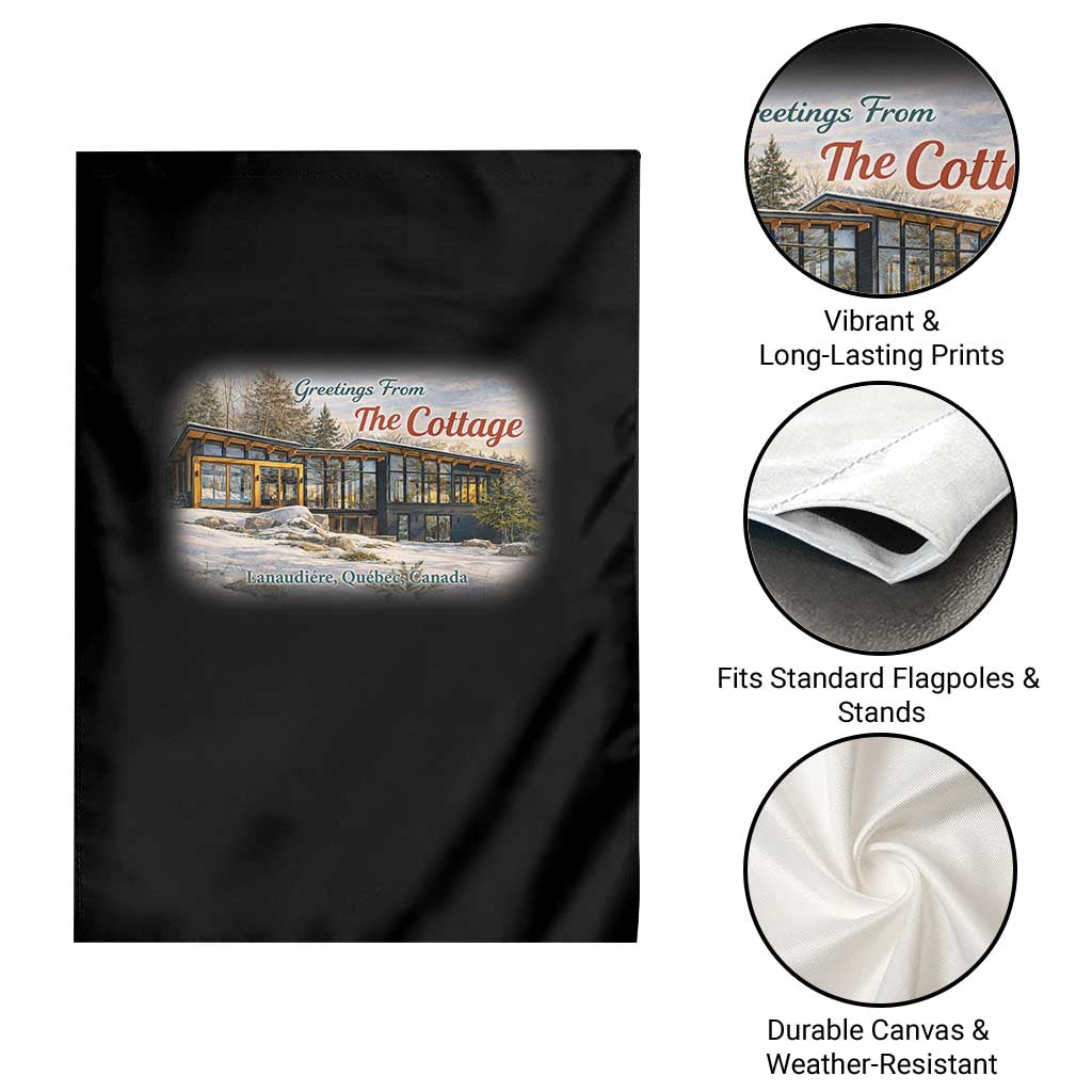 Coming To The Cottage Garden Flag Retro LGBT Romance Hockey Fan