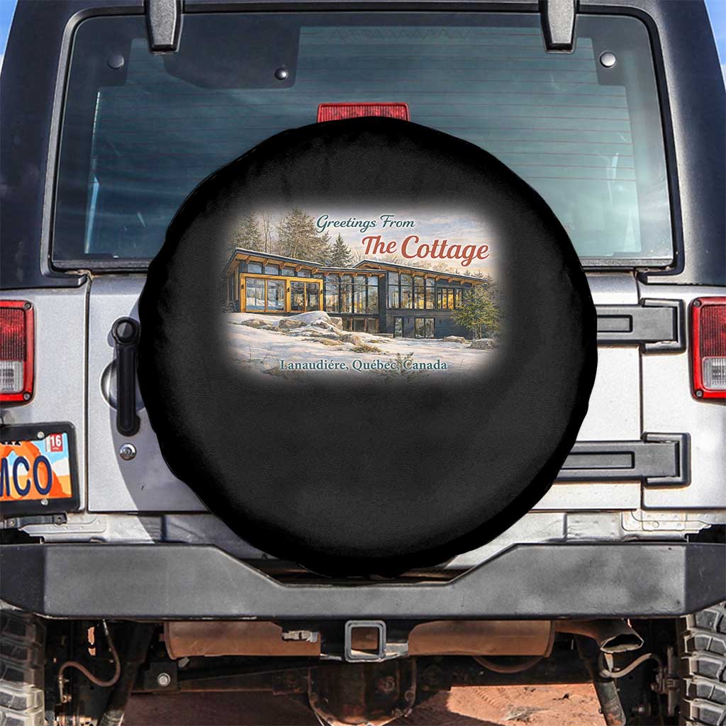 Coming To The Cottage Spare Tire Cover Retro LGBT Romance Hockey Fan