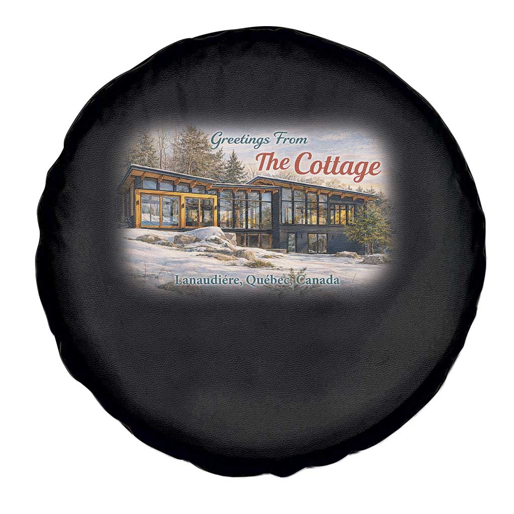 Coming To The Cottage Spare Tire Cover Retro LGBT Romance Hockey Fan