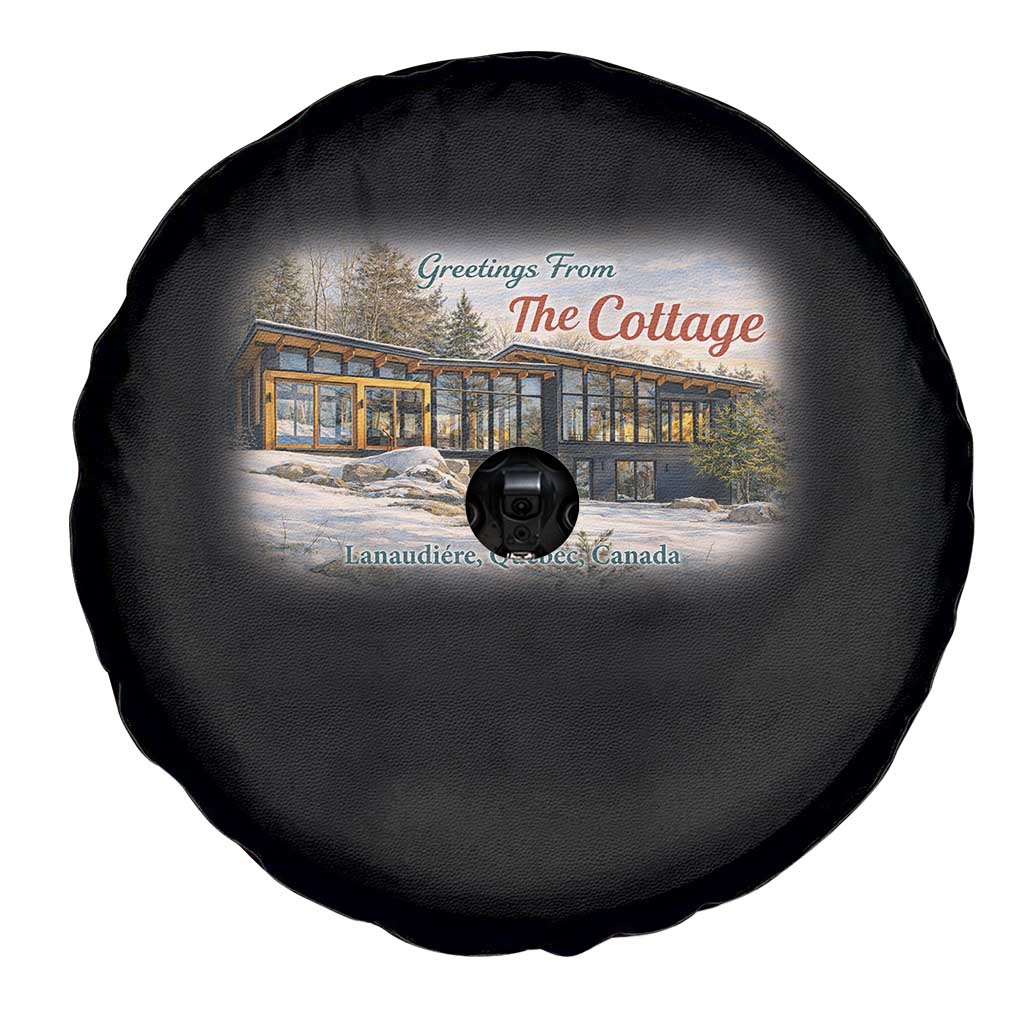 Coming To The Cottage Spare Tire Cover Retro LGBT Romance Hockey Fan