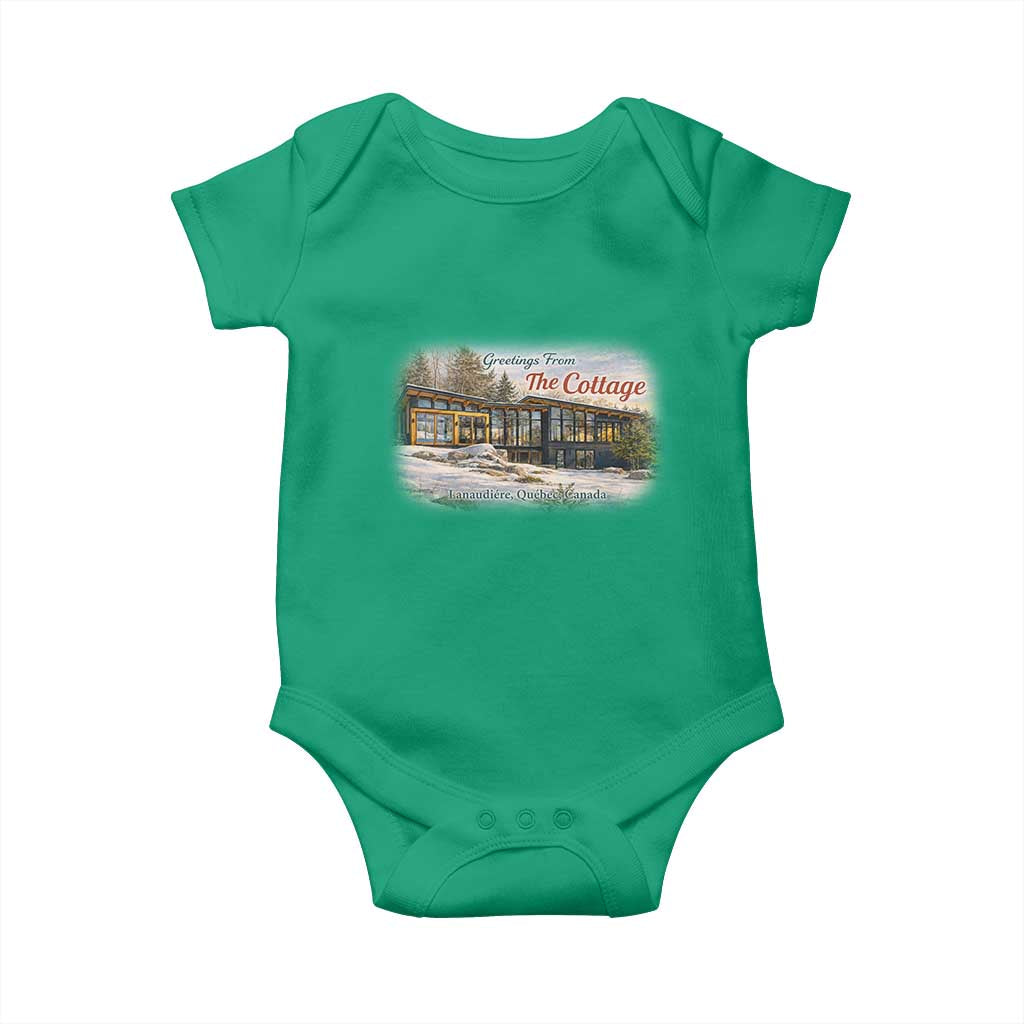Coming To The Cottage Baby Onesie Retro LGBT Romance Hockey Fan