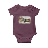 Coming To The Cottage Baby Onesie Retro LGBT Romance Hockey Fan