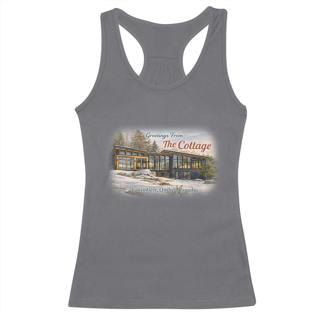 Coming To The Cottage Racerback Tank Top Retro LGBT Romance Hockey Fan