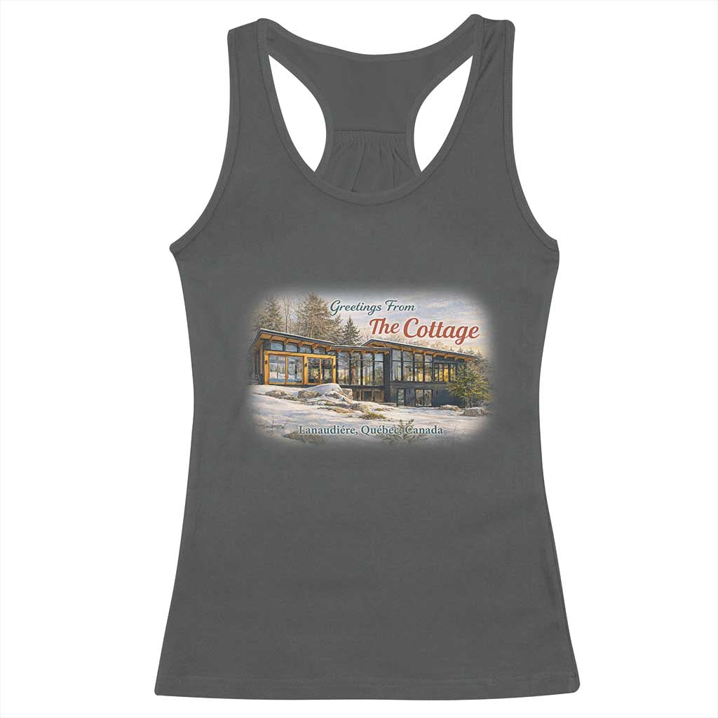 Coming To The Cottage Racerback Tank Top Retro LGBT Romance Hockey Fan