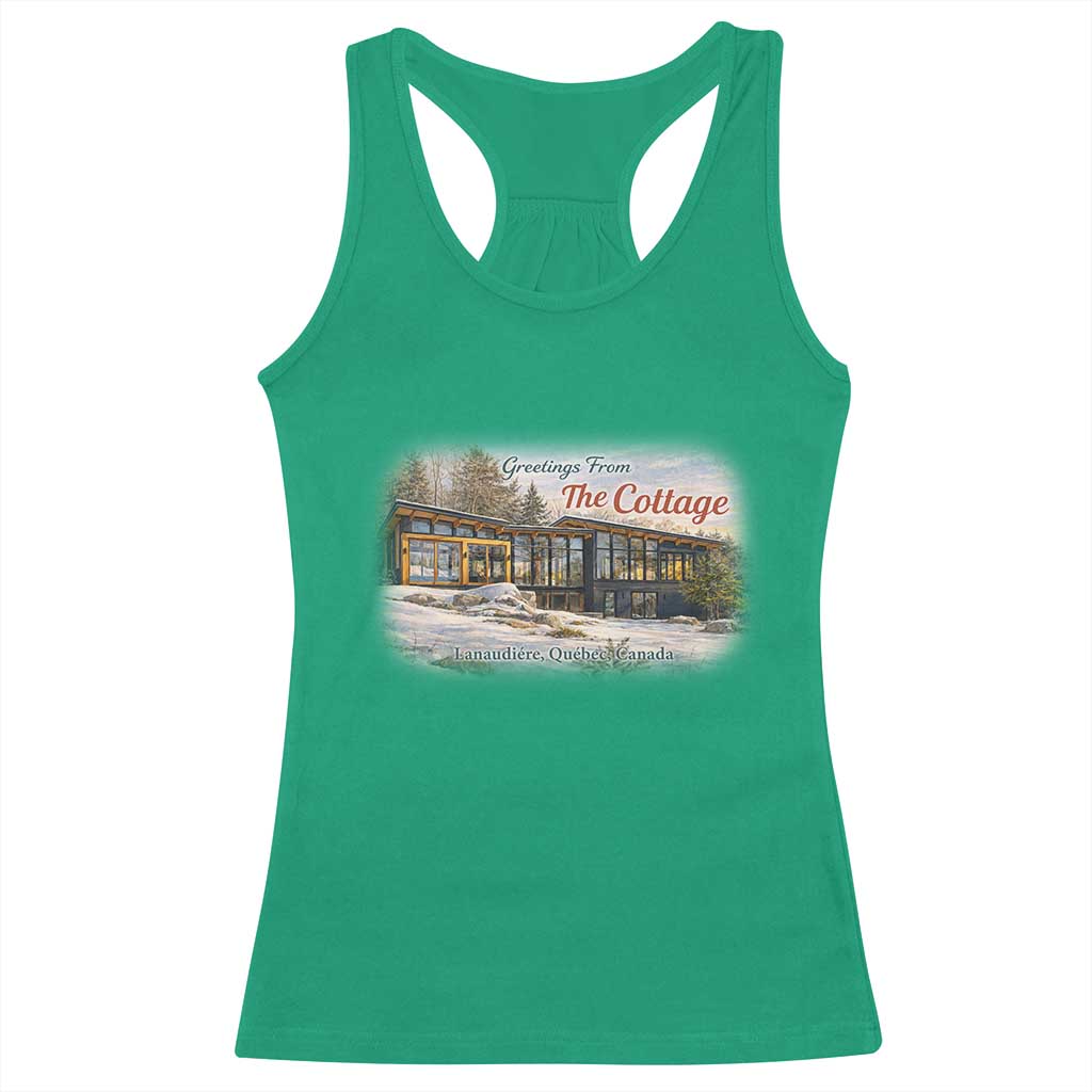Coming To The Cottage Racerback Tank Top Retro LGBT Romance Hockey Fan